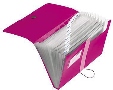 Herlitz Fächermappe easy orga to go A4 12 Fächer Polypropylen apfel – mit Gummizugverschluss