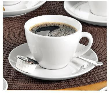 Esmeyer Kaffeetasse BISTRO 200 ml Porzellan weiß inkl. Untertasse 6 St./Pack.