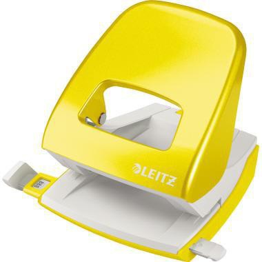 LEITZ Locher NeXXt WOW 5008 eisblau – 30 Blatt, Metall, 8 cm Lochung