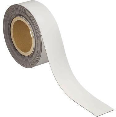 MAUL Magnetband 40 mm x 10 m selbstklebend nicht, weiß, zuschneidbar – Kennzeichnungsband für Regale