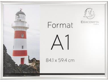 Exacompta Wandplakatrahmen Office DIN A1 Aluminium/Acrylglas – Bilderwechselrahmen