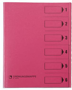 BENE Ordnungsmappe 83600GN DIN A4 6 Fächer grün – Recyclingkarton mit Sichtlöchern
