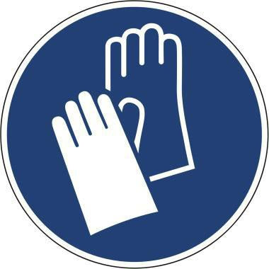 NEUTRALWARE Hinweisschild Handschutz benutzen ISO 7010 M009 rund 200 mm Hart-PVC
