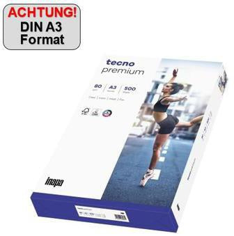 INAPA TECNO Kopierpapier Premium A4 80g 500 Blatt mit ColorLok Technologie
