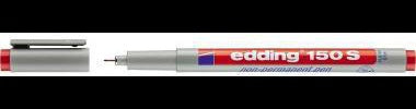 edding Folienschreiber 150 S non-permanent schwarz – Feinschreiber für OHP-Folien und glatte Oberflächen