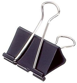 Soennecken Foldbackklemmer 1561 50x25mm schwarz 12 St./Pack. – Federstahl, abnehmbare Bügel