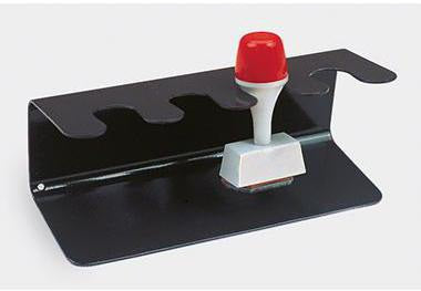 MAUL Stempelträger Metall gerade 4er – stabiler Stempelhalter, schwarz, Made in Germany