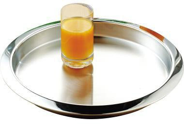 Esmeyer Serviertablett VENGA 35 cm rund Edelstahl 18/10 – stapelbar, hochglänzend