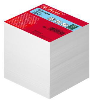 Herlitz Zettelklotz 9x9 cm geleimt weiß 900 Blatt holzfrei