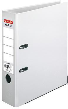 HERLITZ Ordner maX.file protect DIN A4 80 mm rot – mit Hebelmechanik und Griffloch