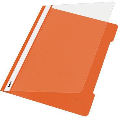 LEITZ Schnellhefter 41910001 DIN A4 für 250 Blatt PVC weiß – reißfeste Hartfolie
