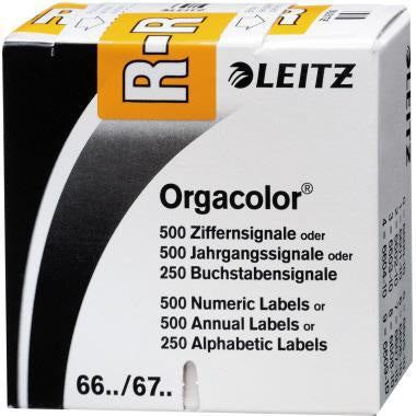 LEITZ Buchstabensignal Orgacolor E orange 250 Stück selbstklebend