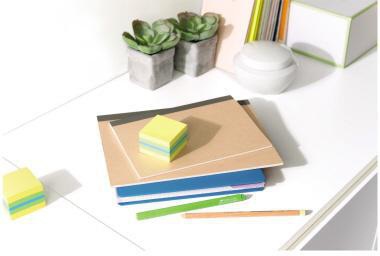 Post-it Haftnotizwürfel Mini 2051-L 51x40x51mm 400 Blatt limone – selbsthaftend & rückstandsfrei