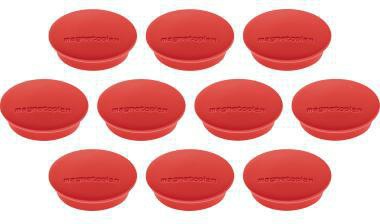 magnetoplan Magnet Discofix Junior 34 mm weiß 10 Stück – Hohe Haftkraft für Whiteboards & Präsentationstafeln