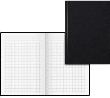 KÖNIG & EBHARDT Notizbuch DIN A4 kariert schwarz 96 Blatt Balacron-Einband