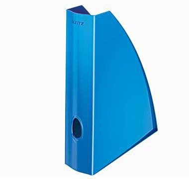 Leitz Stehsammler WOW 52771001 DIN A4 60mm Polystyrol perlweiß – Hochglänzender Schreibtisch-Organizer