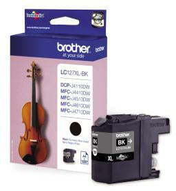 Brother Tintenpatrone LC-127XL-BK – Originalzubehör, ca. 1.200 Seiten, schwarz