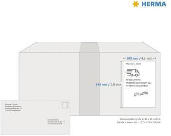 HERMA Folienetikett 8032 105x148 mm gelb – 100 wetterfeste Etiketten für Laserdrucker