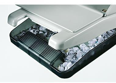 Leitz Doppellocher 50220085 – Metall-Locher für 16 Blatt mit Anschlagschiene, grau
