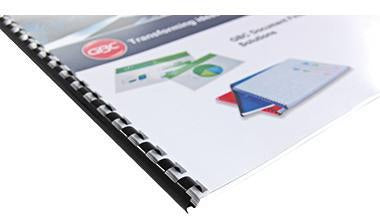 GBC Plastikbinderücken CombBind® 12 mm DIN A4 schwarz 100 St./Pack.