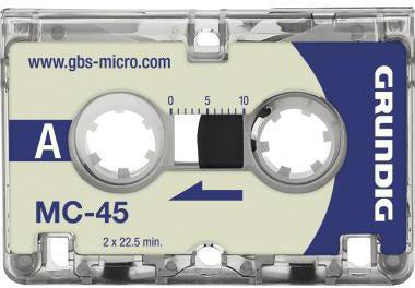 Grundig Diktierkassette MC-45 Microcassette 45 Minuten 3er-Pack