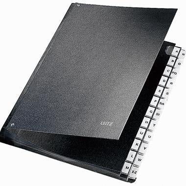 LEITZ Pultordner 59240025 DIN A4 A-Z 24 Fächer Graupappe rot