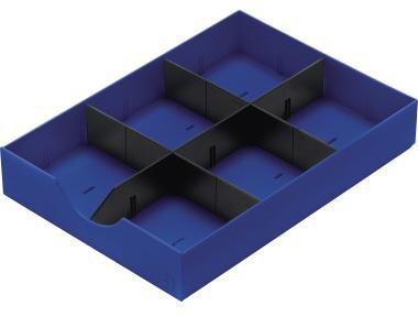 styro Schublade styrodoc 268-405.95 – 23 x 5,3 x 32 cm, schwarz, inkl. 1 Längs-/2 Querstege