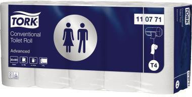 Tork Toilettenpapier Advanced 110771 – 2-lagig, 400 Blatt, weiß, 30 Rollen