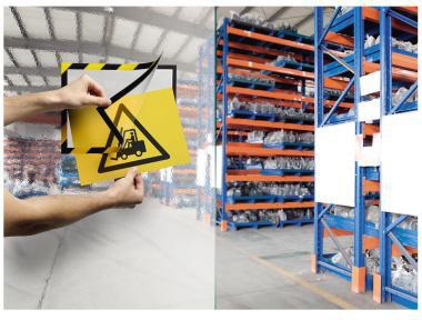 DURABLE DURAFRAME SECURITY Magnetrahmen gelb/schwarz A4 2er-Pack Sicherheitskennzeichnung