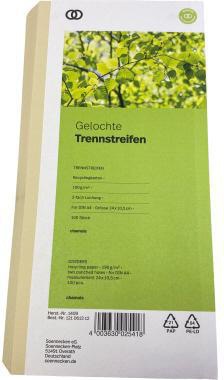 Soennecken Trennstreifen oeco 24 x 10,5 cm blau, 100 Stück, Recyclingkarton, Blauer Engel