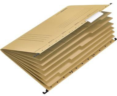 Falken Personalmappe UniReg DIN A4 230 g/m² naturbraun mit Organisationsaufdruck