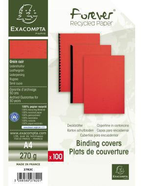 Exacompta EVERCOVER Einbanddeckel A4 blau 270 g/m² 100 Stück Lederoptik