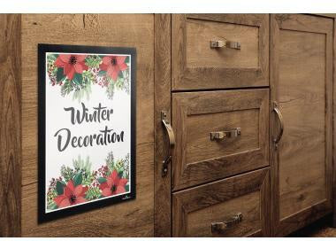 DURABLE Magnetrahmen WALLPAPER DIN A4 schwarz – Selbstklebender Infrahmen für Tapete, Holz & Kunststoff