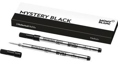 Montblanc Tintenrollermine Mystery Black M – 2er-Pack für Tintenroller