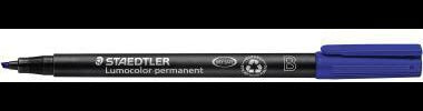 STAEDTLER Lumocolor permanent 314 Folienstift blau – Keilspitze 1-2,5 mm, wisch- & wasserfest