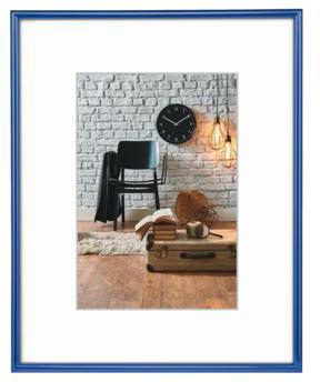 Hama Bilderrahmen Sevilla 21x29,7 cm Kunststoff schwarz mit Passepartout und Reflexglas