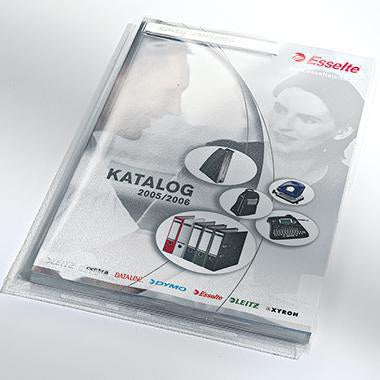 LEITZ Sichthülle Maxi DIN A4 0,20 mm Weichfolie farblos genarbt – oben rechts offen