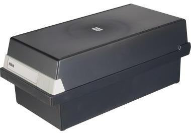 HAN Karteikasten 956-11 DIN A6 quer, lichtgrau, für 1300 Karten, inkl. Sichtreiter