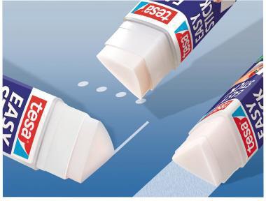 tesa Klebestift Easy Stick ecoLogo 57272-00200 12g – Lösemittelfreier Klebestift mit 100% recyceltem Gehäuse