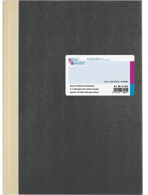 KÖNIG & EBHARDT Geschäftsbuch DIN A4 kariert 144 Blatt anthrazit – Fadenbindung, Elefantenhaut