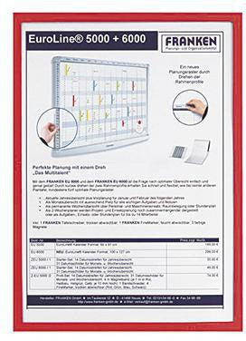 FRANKEN Dokumentenhalter Frame It X-tra!Line DIN A4 blau Hartfolie magnetisch