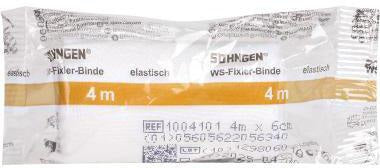 SÖHNGEN WS-Fixierbinde 4 m x 8 cm – Elastische Fixierbinde aus Elast-Gewebe, weiß, DIN 61634