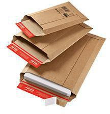 ColomPac Versandtasche Rigid Plus 150 x 250 mm braun, 100 Stück, Wellpappe, Selbstklebung