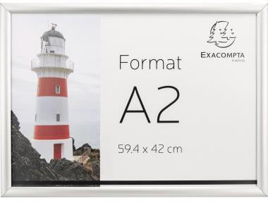 Exacompta Wandplakatrahmen Office DIN A2 Aluminium Acrylglas – Bilderwechselrahmen