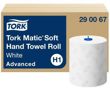 Tork Matic® Advanced Handtuchrolle H1-System 150m x 21cm 2-lagig weiß – Recycling-Papierhandtücher