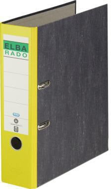 ELBA Ordner rado klassik DIN A4 80 mm Pappe gelb mit Präzisionsmechanik