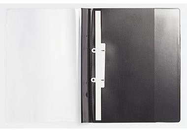 DURABLE DURAPLUS DE LUXE Angebotshefter DIN A4 schwarz mit Abdeckschiene und Einschubkanal