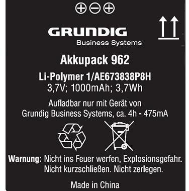 Grundig Akku 962 Li-Polymer 1.000 mAh für Digta 7 Serie