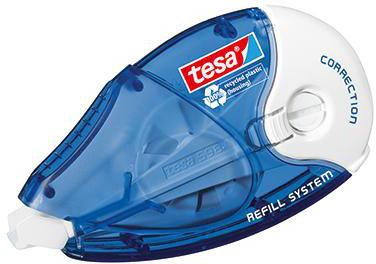tesa Korrekturroller ecoLogo 59880 – 8,4 mm x 14 m, nachfüllbar, recyceltes Gehäuse