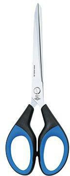 WEDO Soft Cut Schere 15,2 cm Edelstahl Gummigriff schwarz/blau